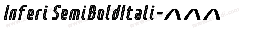 Inferi SemiBoldItali字体转换